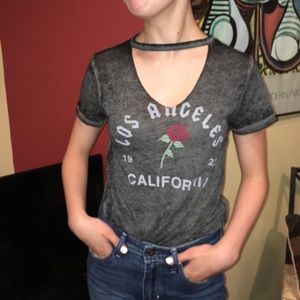 Hollister cutout Los Angeles  t shirt